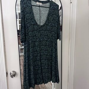 NATURAL LIFE Green Floral Long Sleeve Dress